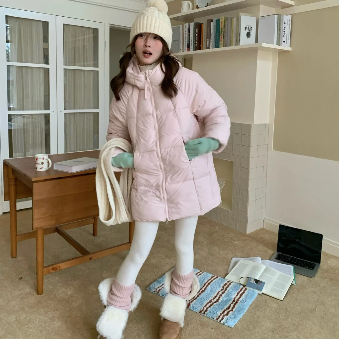 新疆包邮【2801】连帽泡芙棉服-衣长78