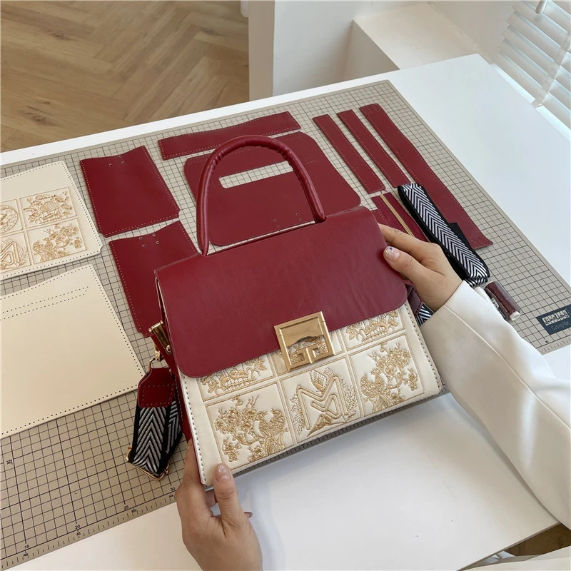 【奈奈】国风刺绣手工包diy自制编织手提材料包送妈妈礼物母亲节