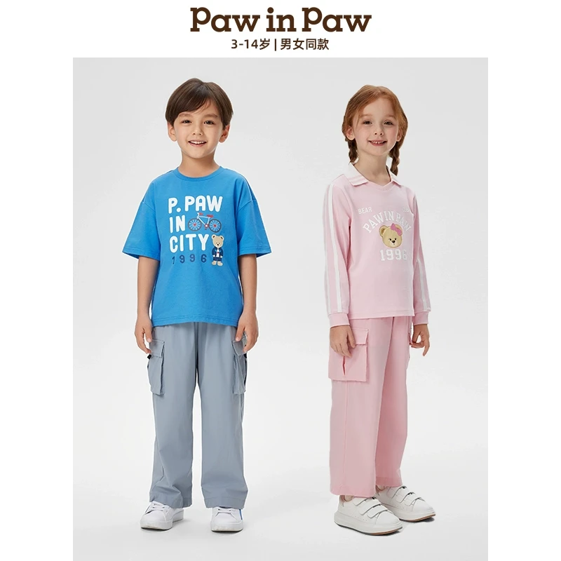 【萌宝防晒】PawinPaw小熊童装25年春季男女童裤工装PCTAF2324E
