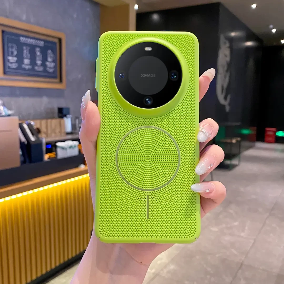 磁吸细圈适用华为mate70pro手机壳网孔镂空散热mate60/70防摔保护