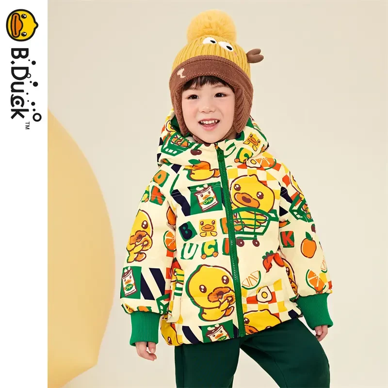 B.Duck小黄鸭童装儿童羽绒服冬季新款白鸭绒保暖外套 BF5416022
