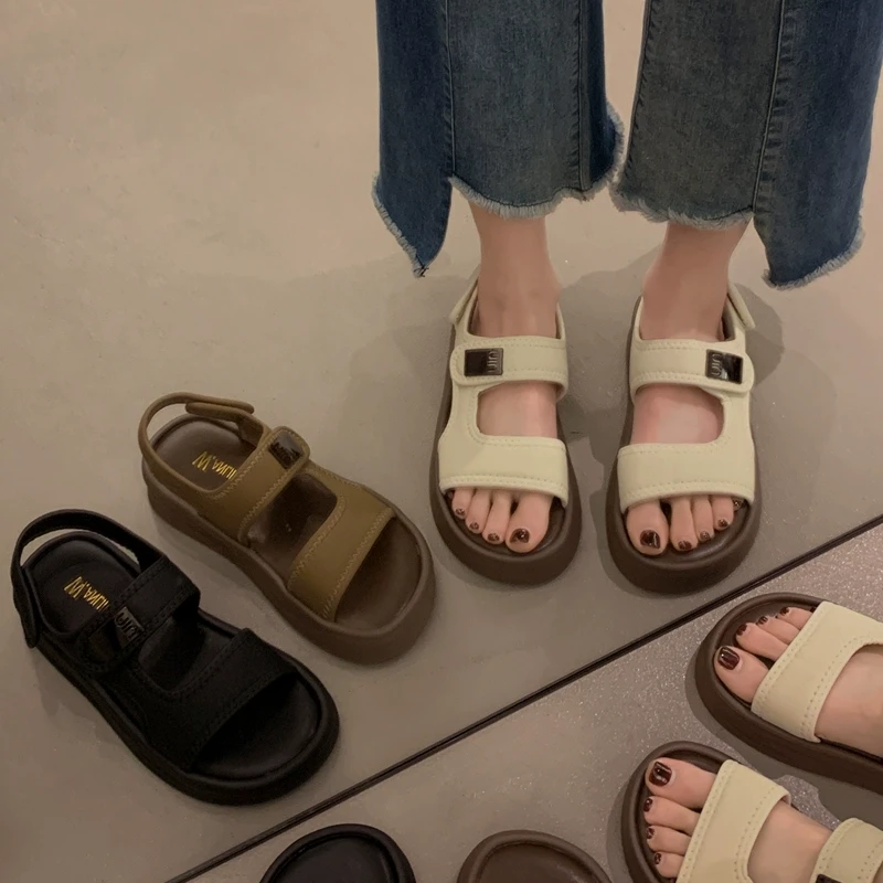 贾不假拖鞋女2025夏季新款时尚休闲绝美不累脚厚底防滑外穿沙滩鞋