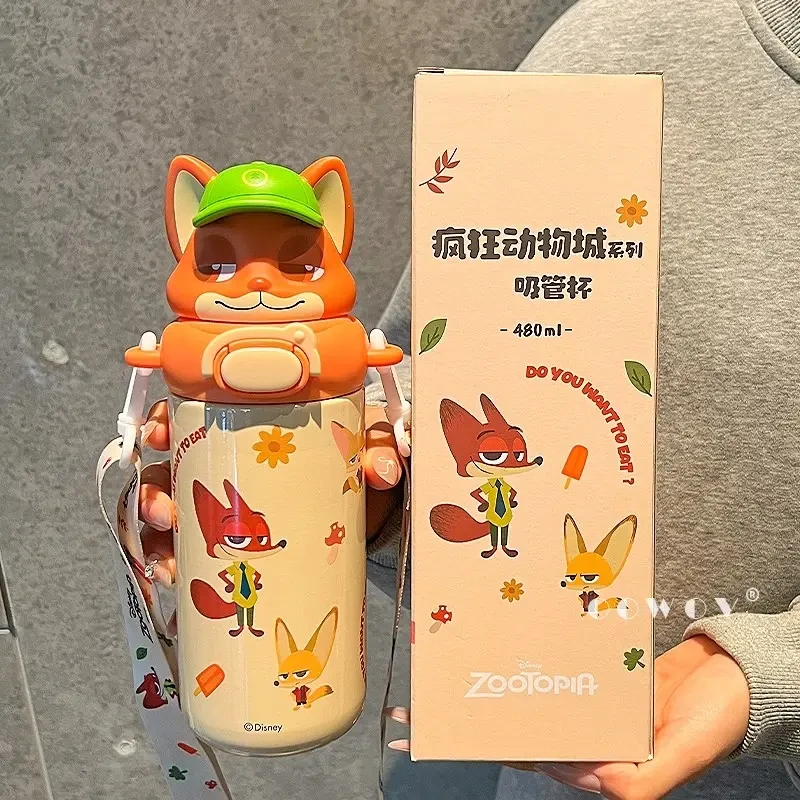 疯狂动物城尼克朱迪保温杯2025新款女高颜值水杯学生上学专用杯子