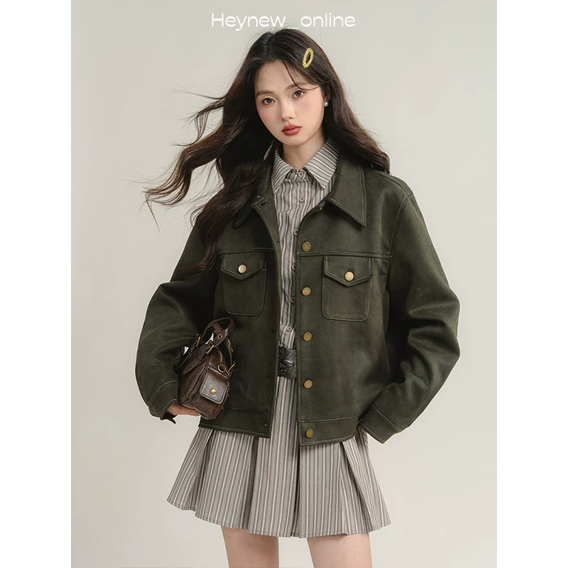 【年底宠粉福利】条纹Polo领衬衫百褶连衣裙套装-4Q884