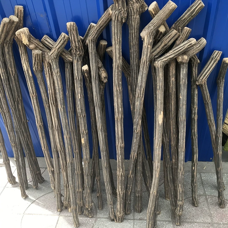 降龙木六道木九道木干料拐杖武术棍鞭干登山杖