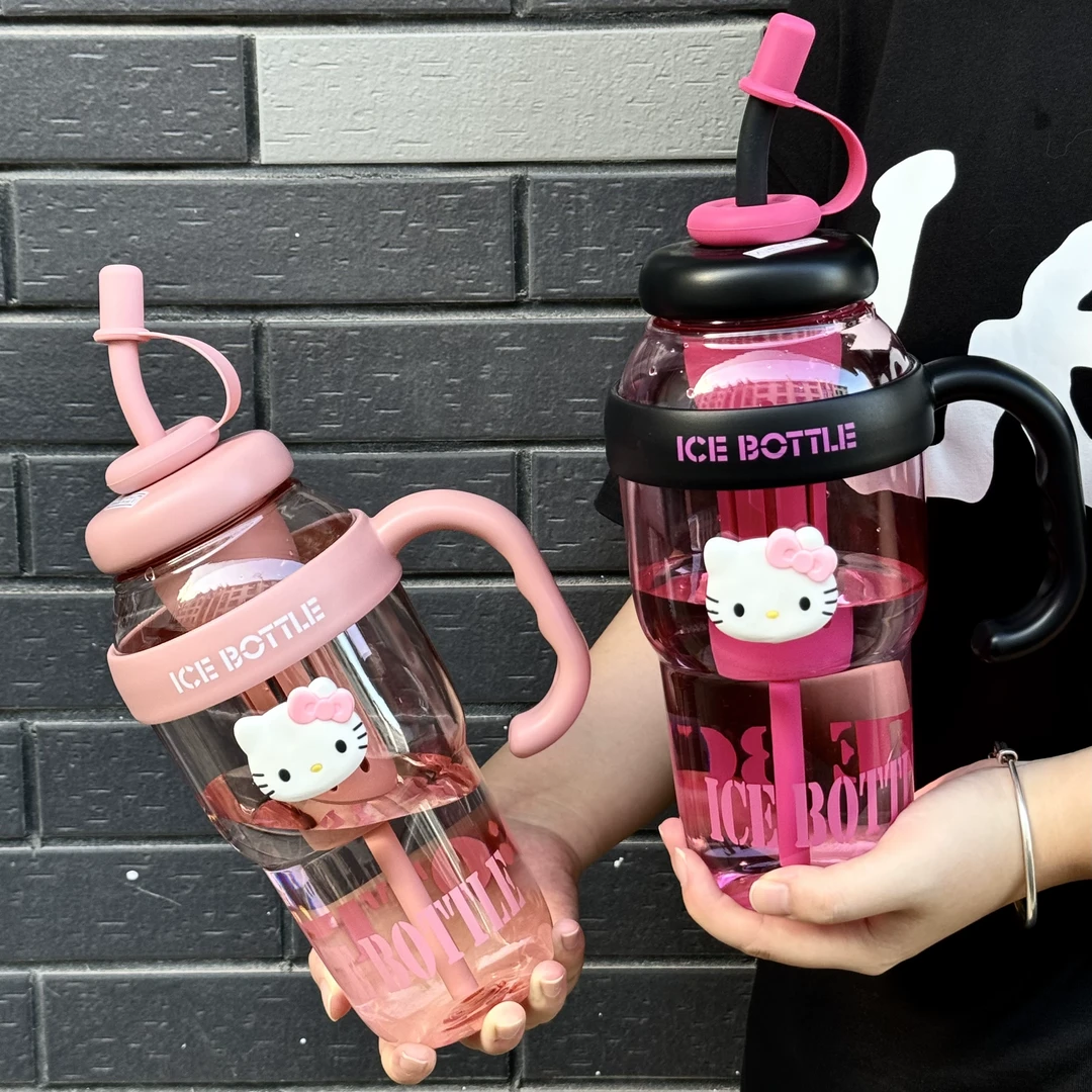 大容量水杯便携高颜值冰霸杯带吸管耐高温水壶塑料杯子新款夏天G