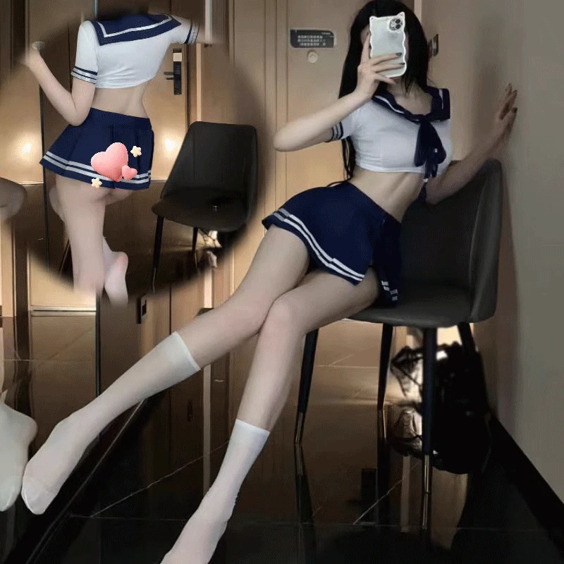 大码性感学生装女清纯jk制服水手服火辣校园风套装时尚日系学院风