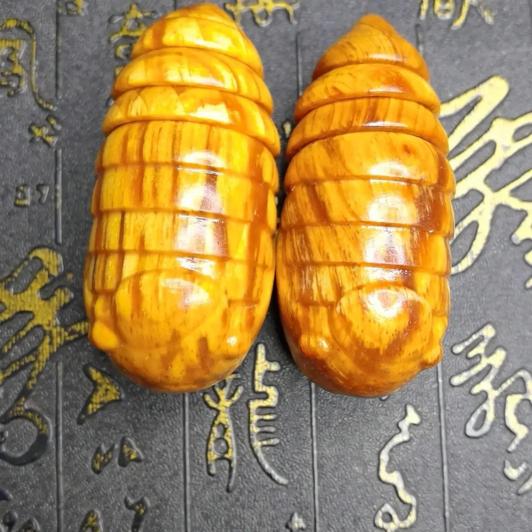 雷击木蚕蛹手把件（包邮）