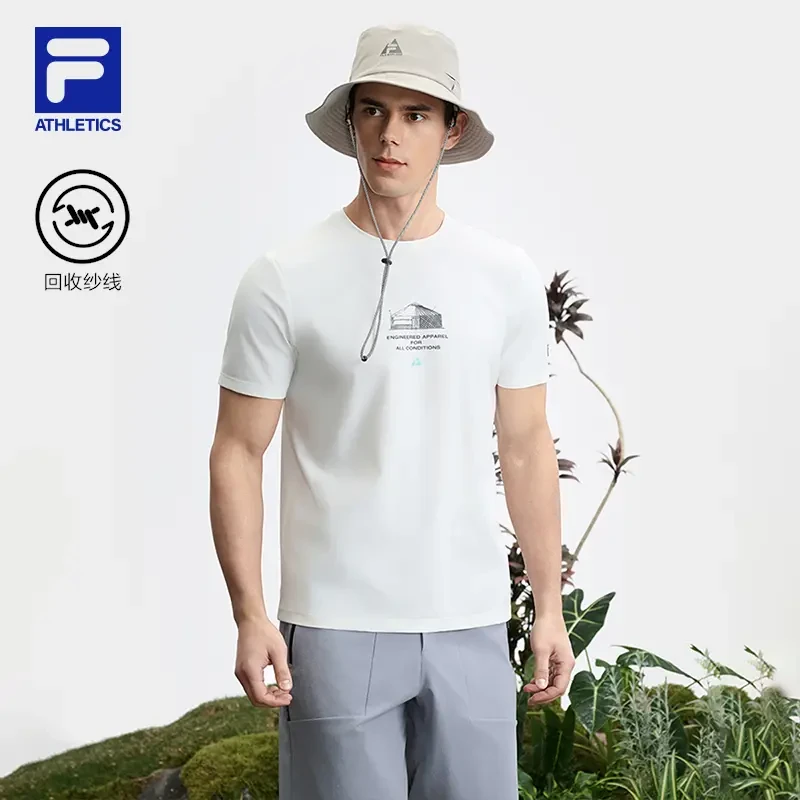 Fila/斐乐男士T恤【运动户外】夏休闲舒适透气休闲短袖A11M527118F