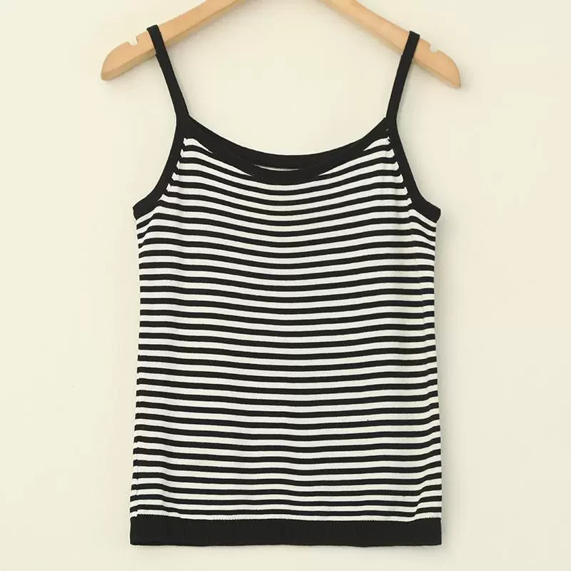 限量款女士真丝舒适背心休闲打底吊带针织时尚通勤百搭 B7062