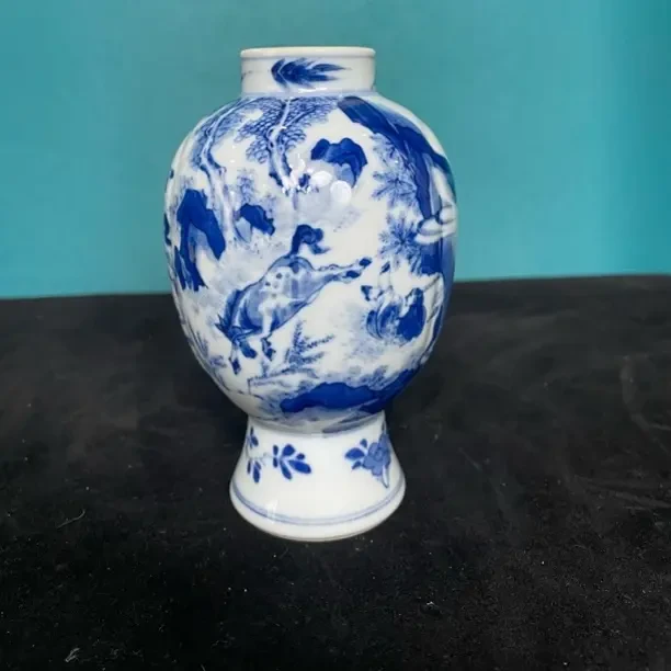 仿古瓷 仿古瓷青花松鹤葫芦瓶1544
