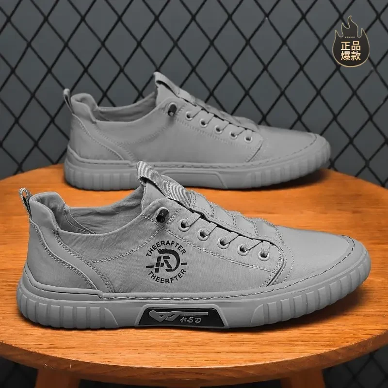 断码男鞋春季透气薄款防臭老北京布鞋一脚蹬休闲板鞋冰丝帆布开车