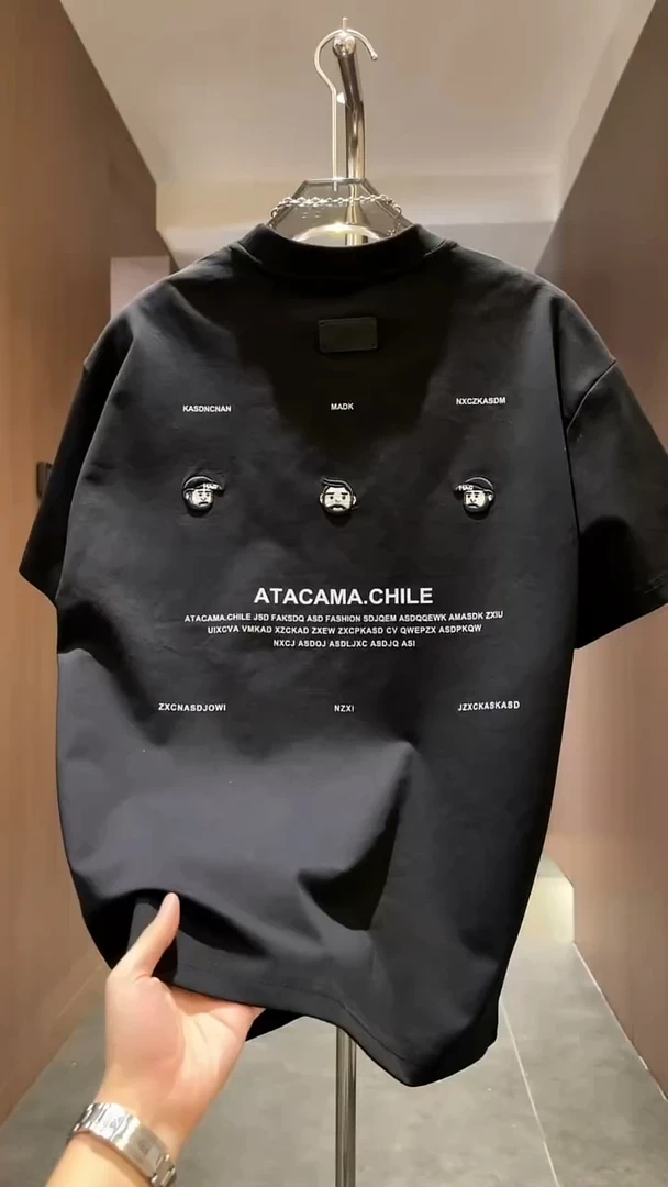 印花夏季纯棉短袖常规款圆领春夏百搭T恤ins半袖宽松高品质男士