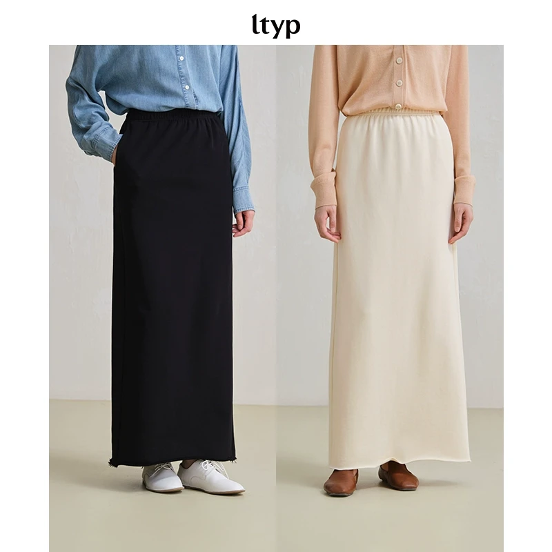 ltyp 2.2 烧毛棉及踝长款半裙 百搭气质X105251051