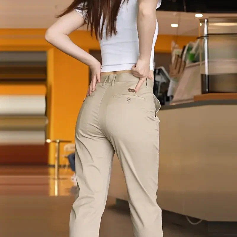 Cebrodz轻奢2025春季休闲裤男士轻商务运动长裤子纯色修身男裤