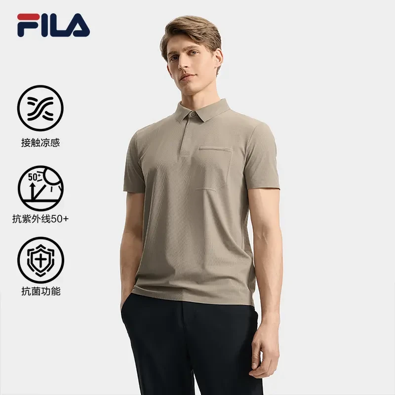 Fila/斐乐男高端商务通勤夏季新款凉感防晒运动POLO衫F11M532107F