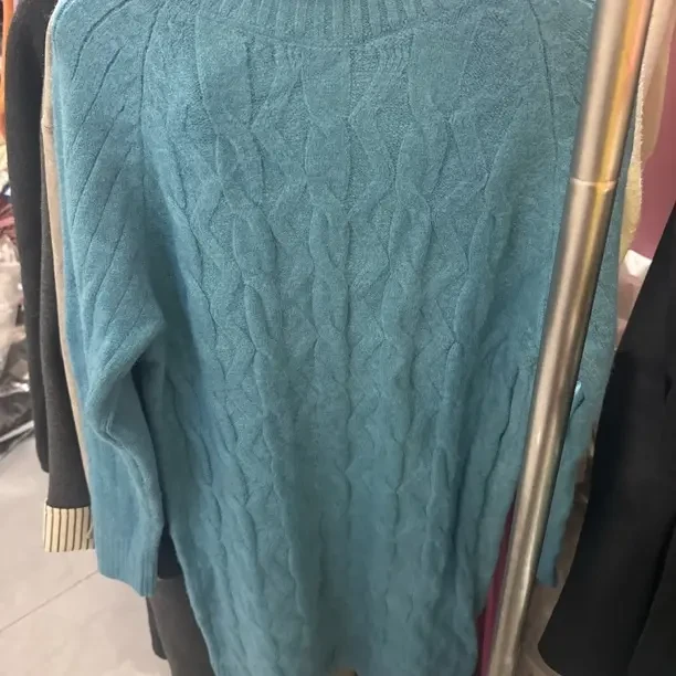 默认厚度中长款毛针织衫衫女装针织冬季长袖