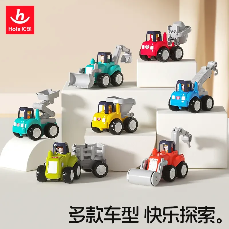 汇乐惯性滑行工程车模型玩具推土机玩具惯性滑行玩具车