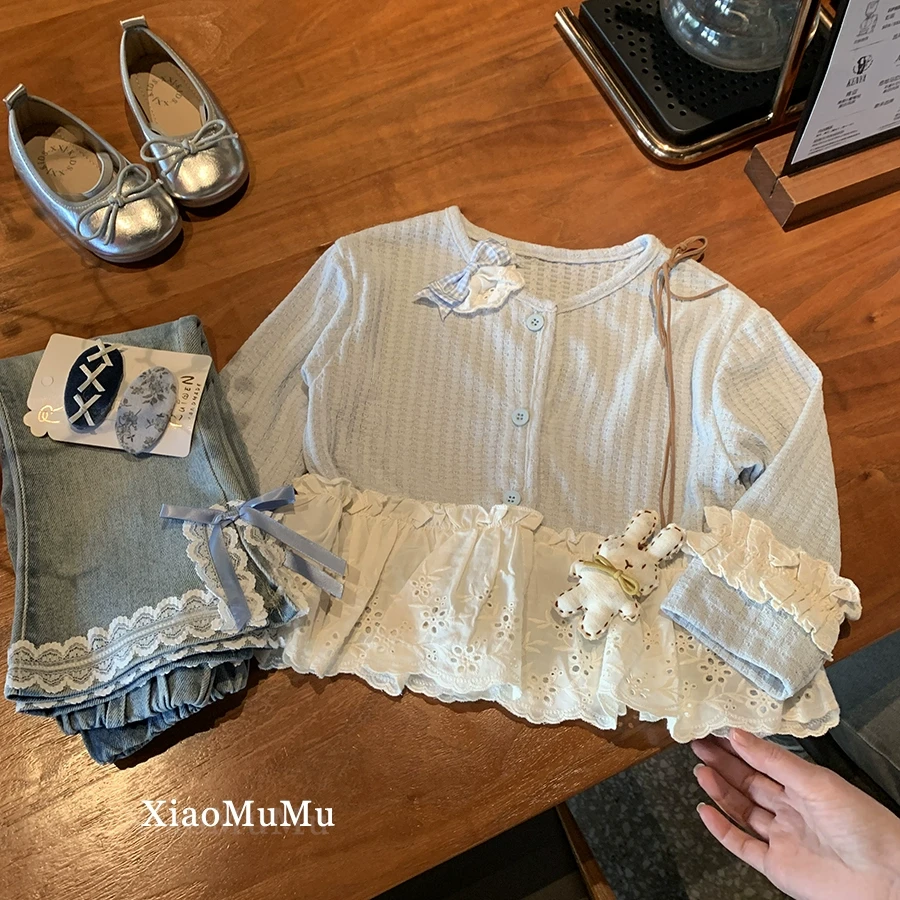 【现货】女童开衫外套甜美公主2025新款春装小童女宝宝洋气上衣