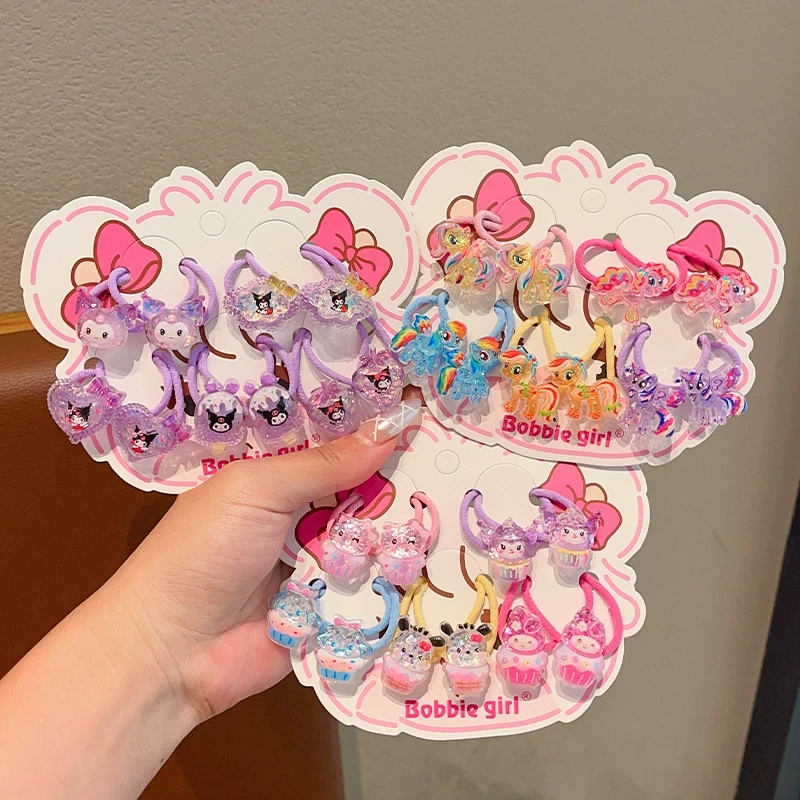 宝宝可爱宝莉皮筋扎辫子女孩库洛米彩色头绳高弹力女童发圈发饰