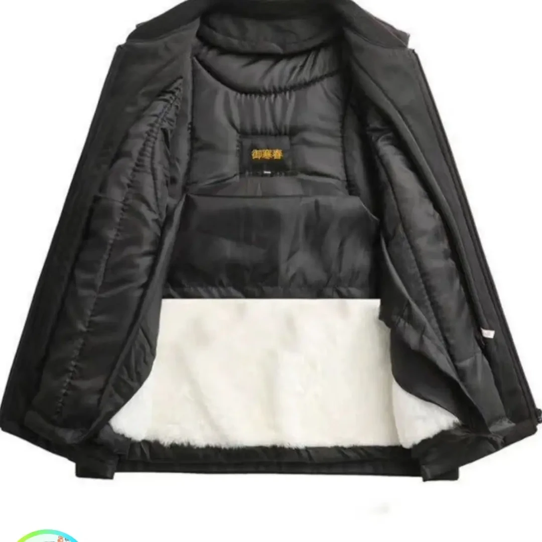 圆领羊皮马甲活里活面