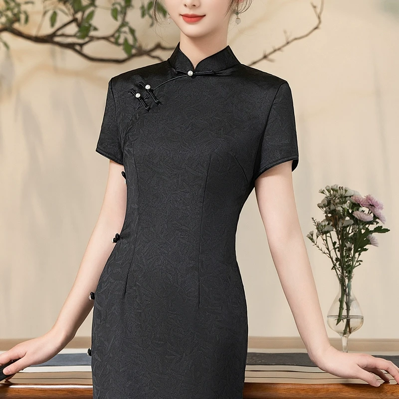 高端新中式绝美旗袍2025新款气质日常可穿老上海晚礼服民国风长款