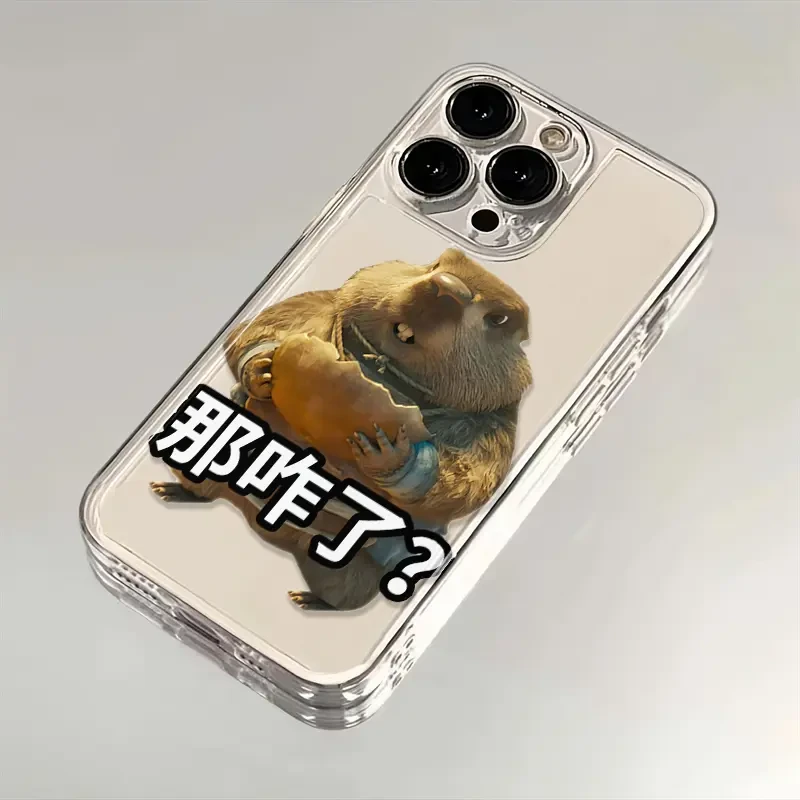 哪吒2土拨鼠适用苹果13/16手机壳iPhone15promax/12透明14卡通11