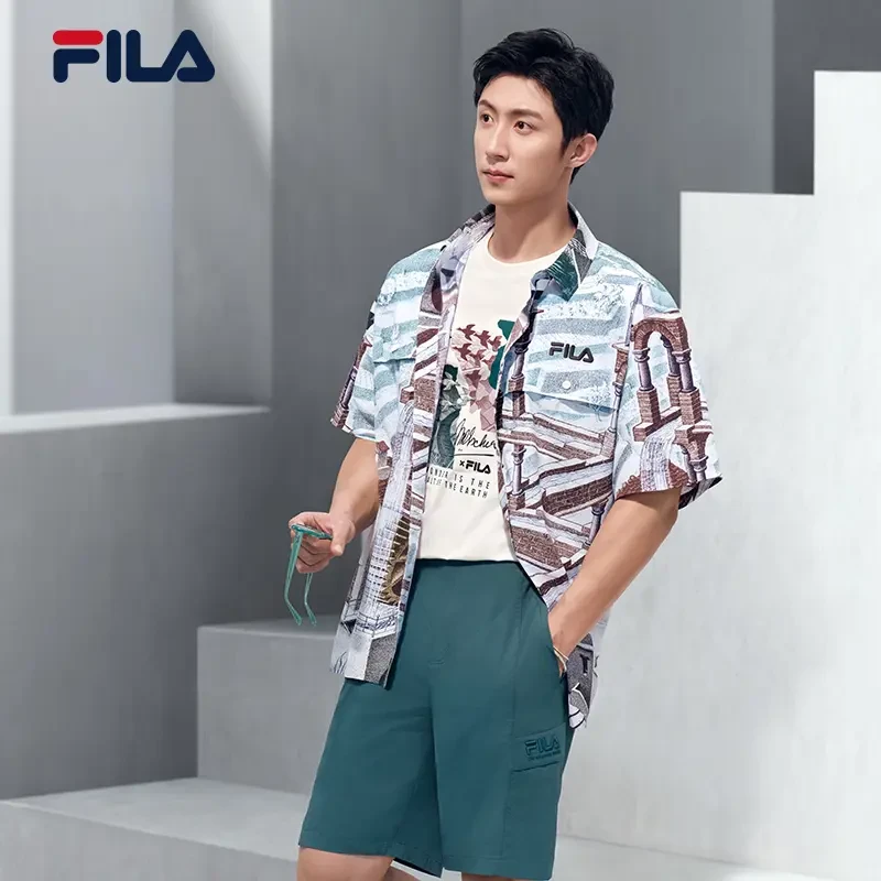 Fila/斐乐男士夏季时尚运动薄款短裤简约宽松休闲裤F11M538804F