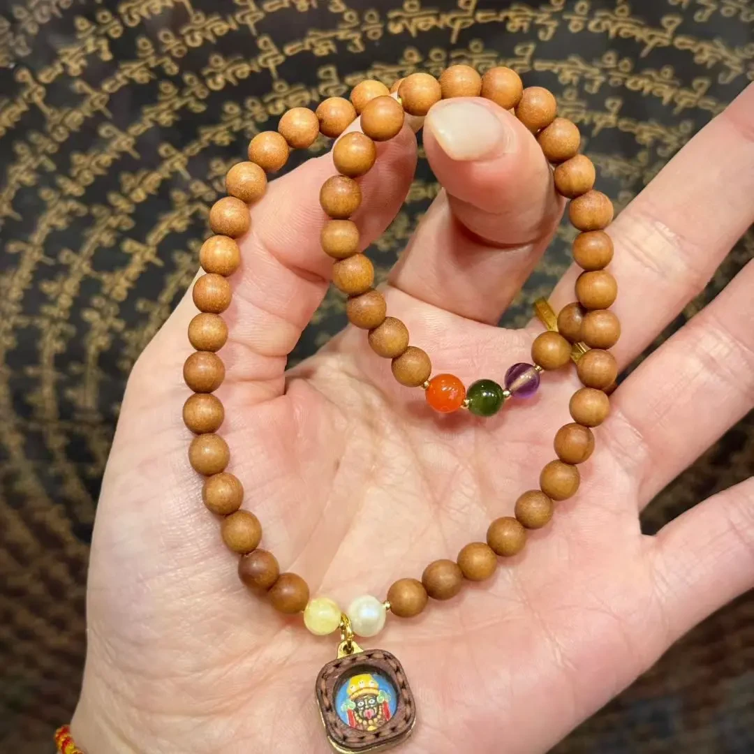 手链 老山檀手串 皮质壳＋佛像小擦擦