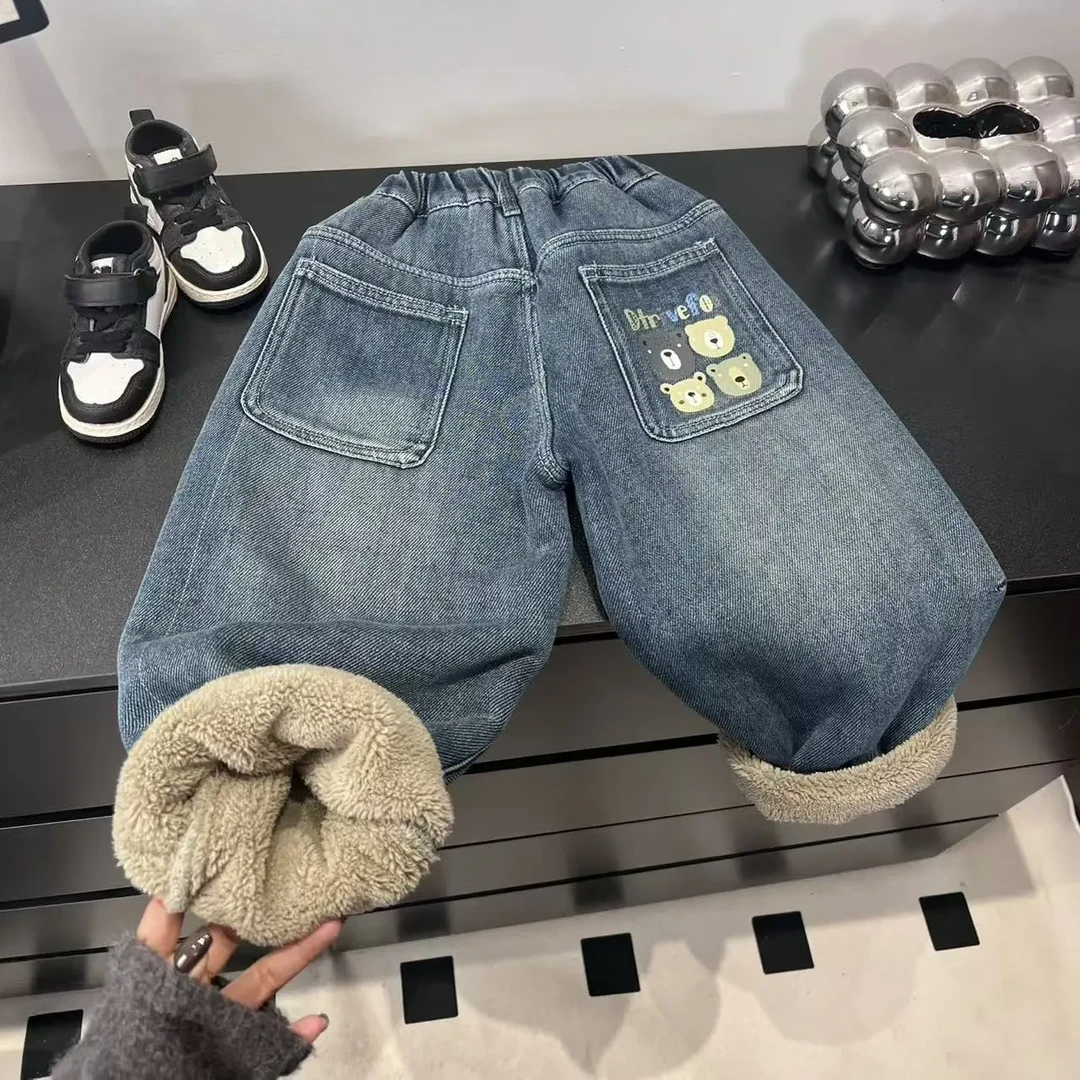2025长裤冬季中腰B类牛仔裤秋冬时尚韩版休闲裤