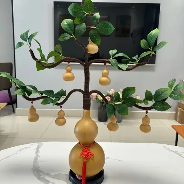 新中式天然虎皮葫芦家居客厅办公室吉祥装饰乔迁礼物摆设