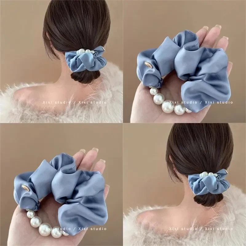 011年度挚爱!温柔气质珍珠发圈!低马尾头绳高级感发绳皮筋女盘发