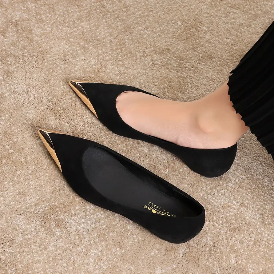 鞋子531-19欧美黑色宴会金属尖百搭单鞋女气质舒适一蹬内增高女鞋