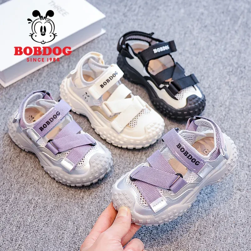 Bobdog/巴布豆沙滩鞋儿童凉鞋2025夏女童包头涉水凉鞋男童溯溪鞋