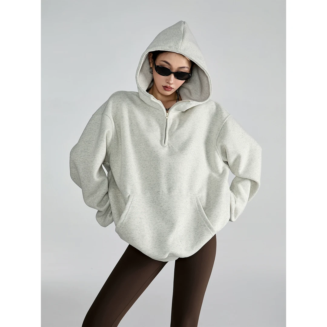 ICHMODE美式复古重磅连帽卫衣帽衫春秋长袖运动休闲小众宽松旅游