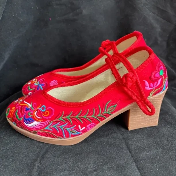 民族风女胶粘民族车缝线耐磨布鞋中国风古风鞋子女鞋