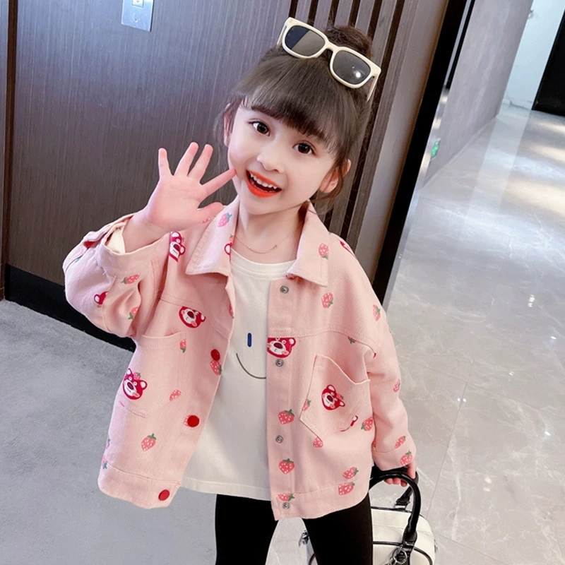 女童牛仔外套春秋季2025新款洋气时髦秋款宝宝网红小童装秋装衣服