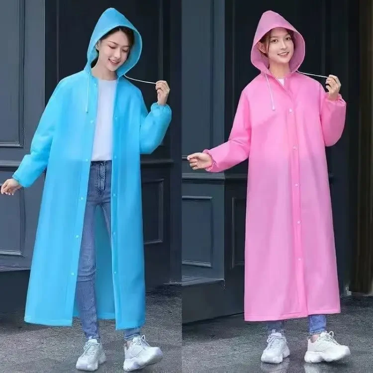 EVA加厚户外旅游超厚全身一体式防水雨衣成人便携便携式雨衣长款