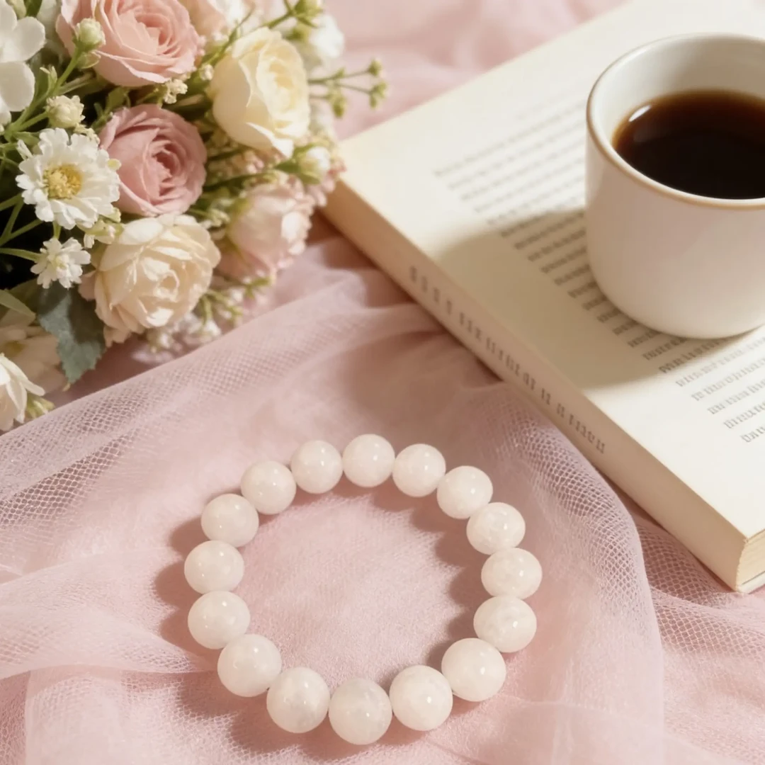 公主请发财  雪花白水晶手串满盆净化缓解焦虑温柔治愈系新年好物