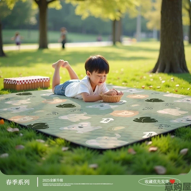 德国高端野餐垫儿童加厚防水防潮垫户外露营便携野餐地垫春游草坪