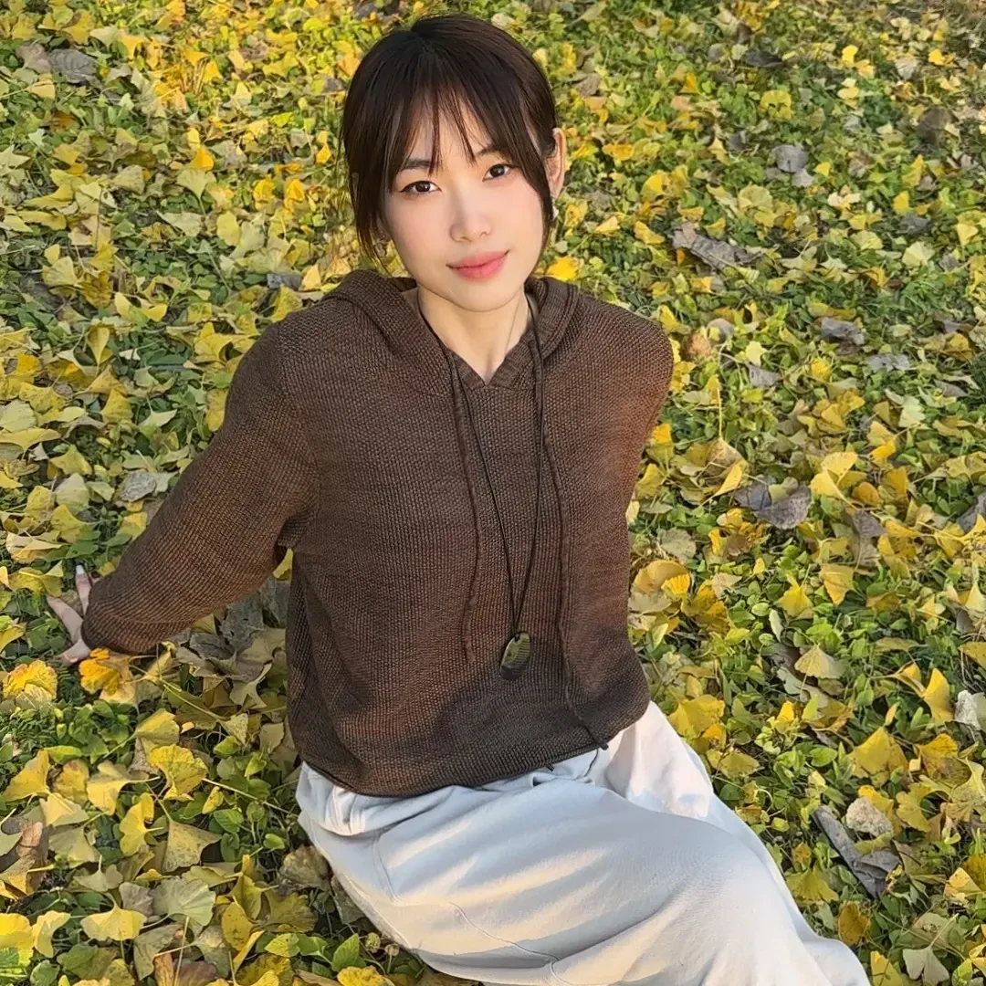 连帽秋季女长袖针织短款毛针织衫开衫毛衫宽松百搭