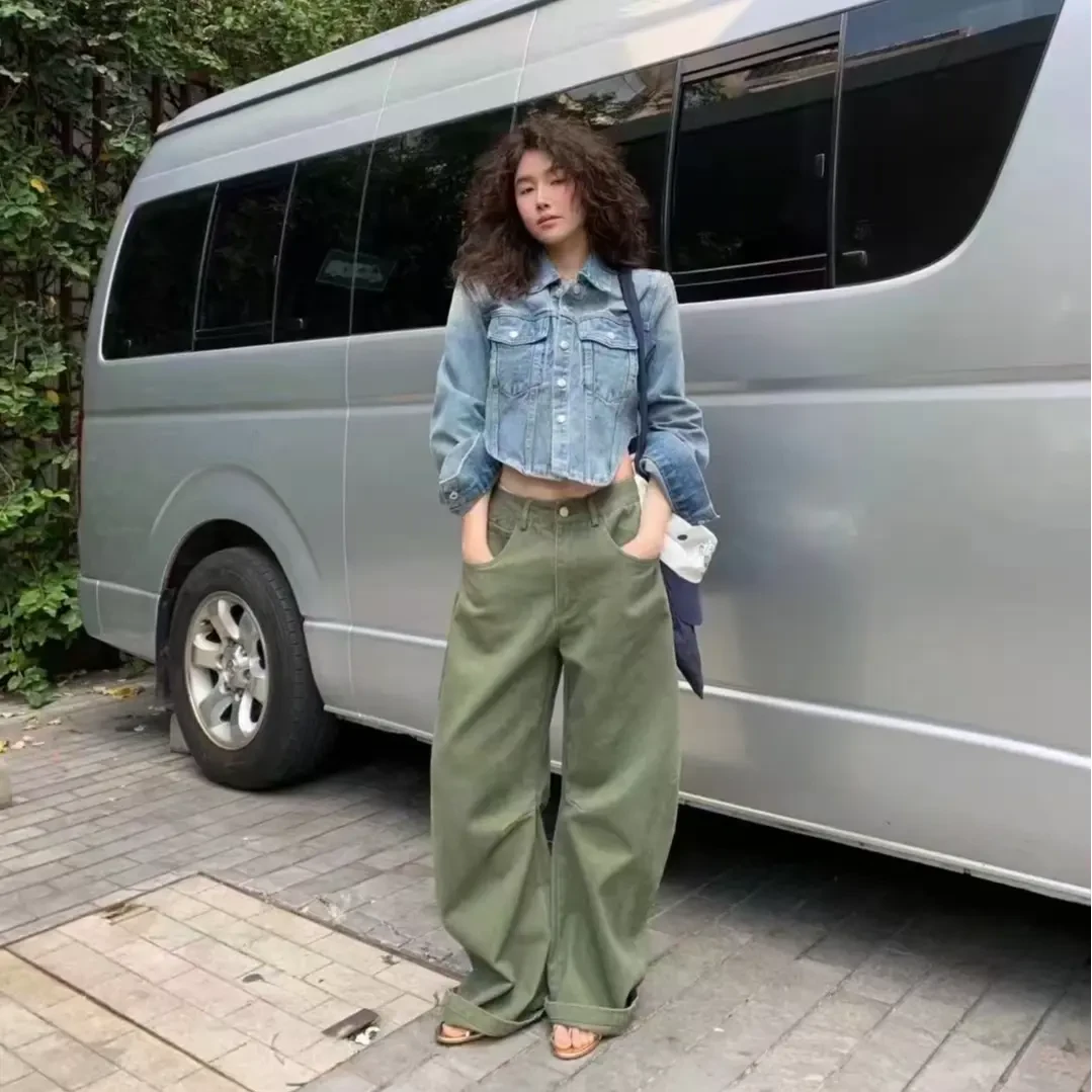 美式复古短款蓝色牛仔外套女2025早春新款设计感小众气质显瘦上衣