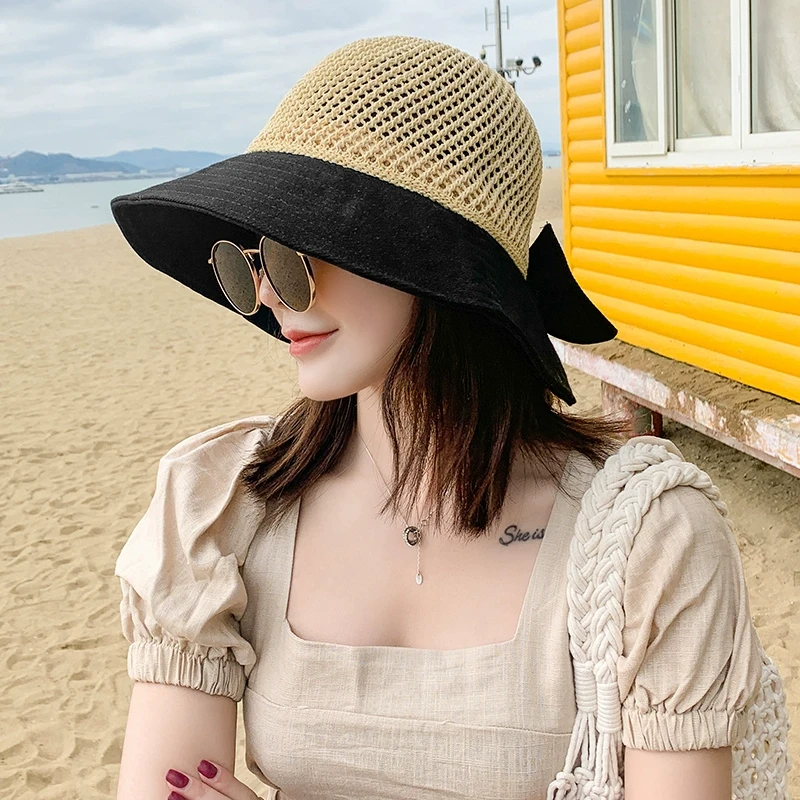 夏季渔夫帽早春百搭遮阳帽沙滩帽2025年新款遮脸帽太阳帽子女