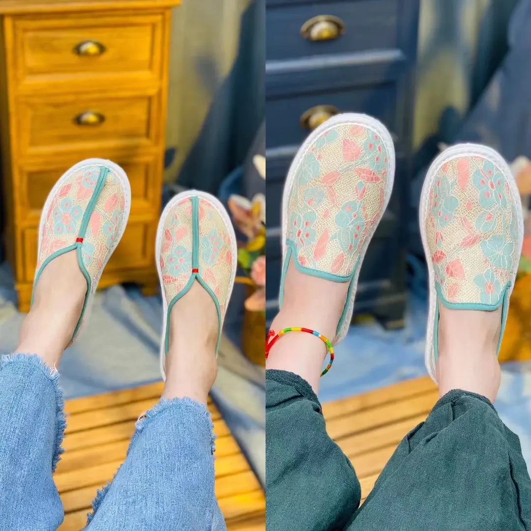 【丁香】中国风透气舒适养脚纯手工千层底布鞋民族风女