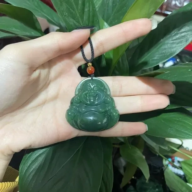 和田玉大款佛公吊坠 男女款挂饰