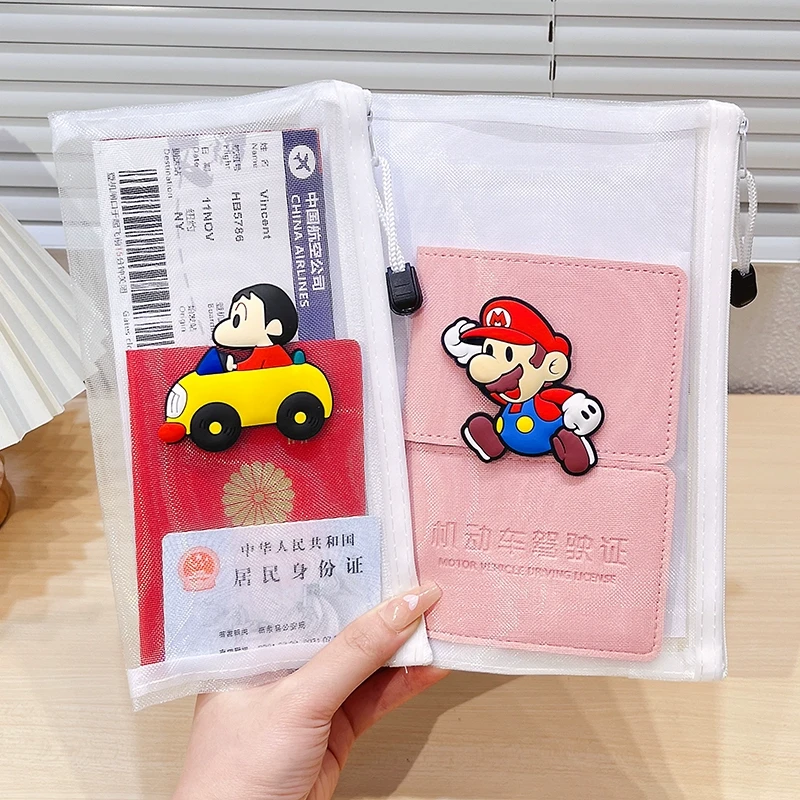 证件袋随身护照收纳袋可爱卡通蜡笔小新出国旅行便携式证件收纳包