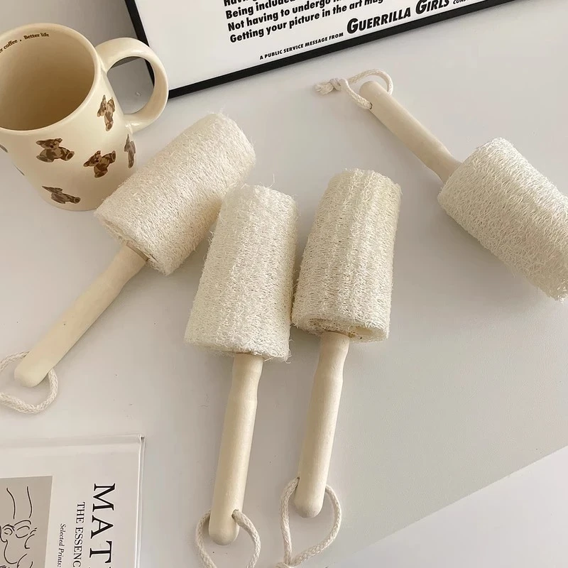 木柄丝瓜络去污杯刷死角去污刷不沾油洗杯刷子简约环保清洁刷用具