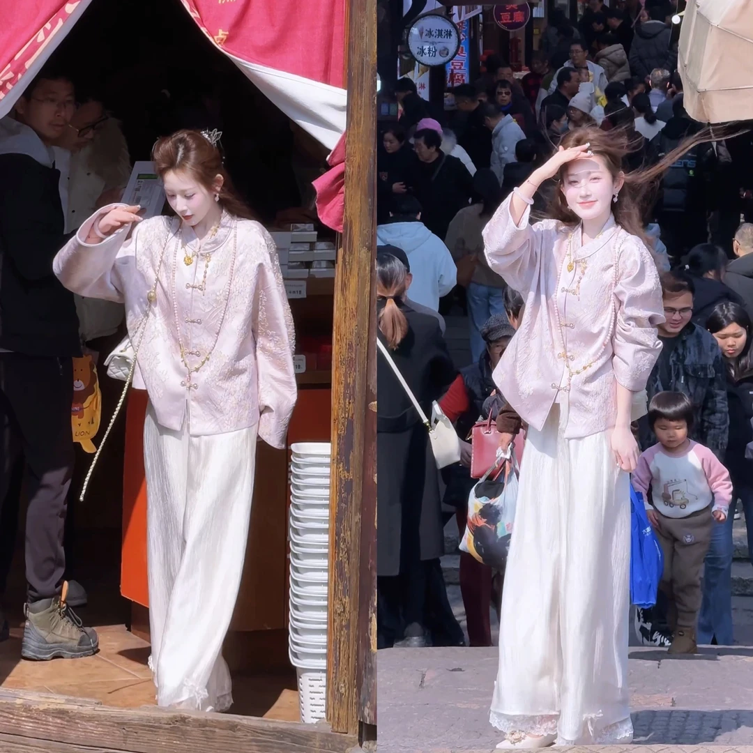 《紫霞仙》繁花似锦显白浮雕新中式外套女装新款国风暮色蔷薇上衣潮