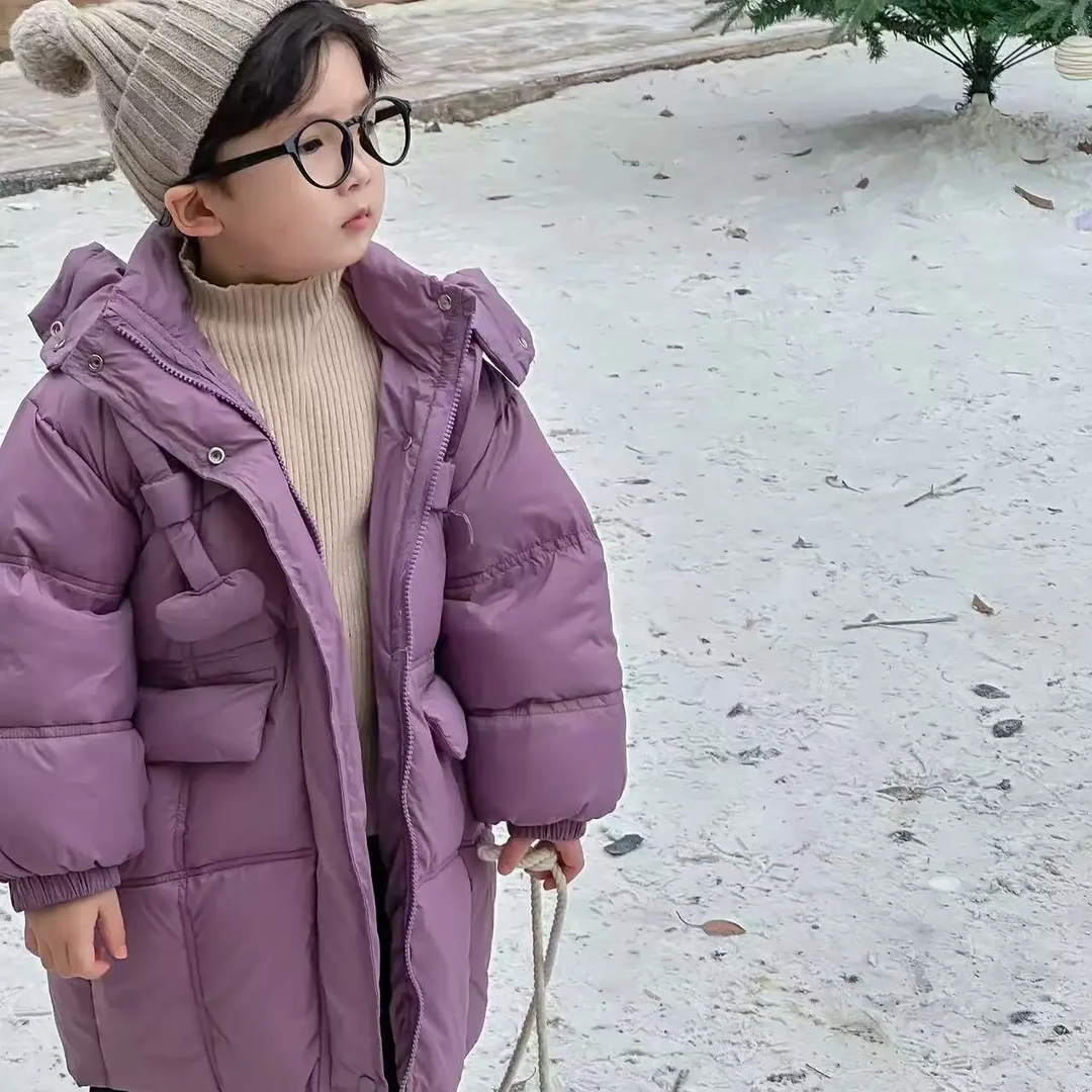 冬季韩版免洗加厚连帽保暖洋气中长款羽绒羽丝绒丝外套