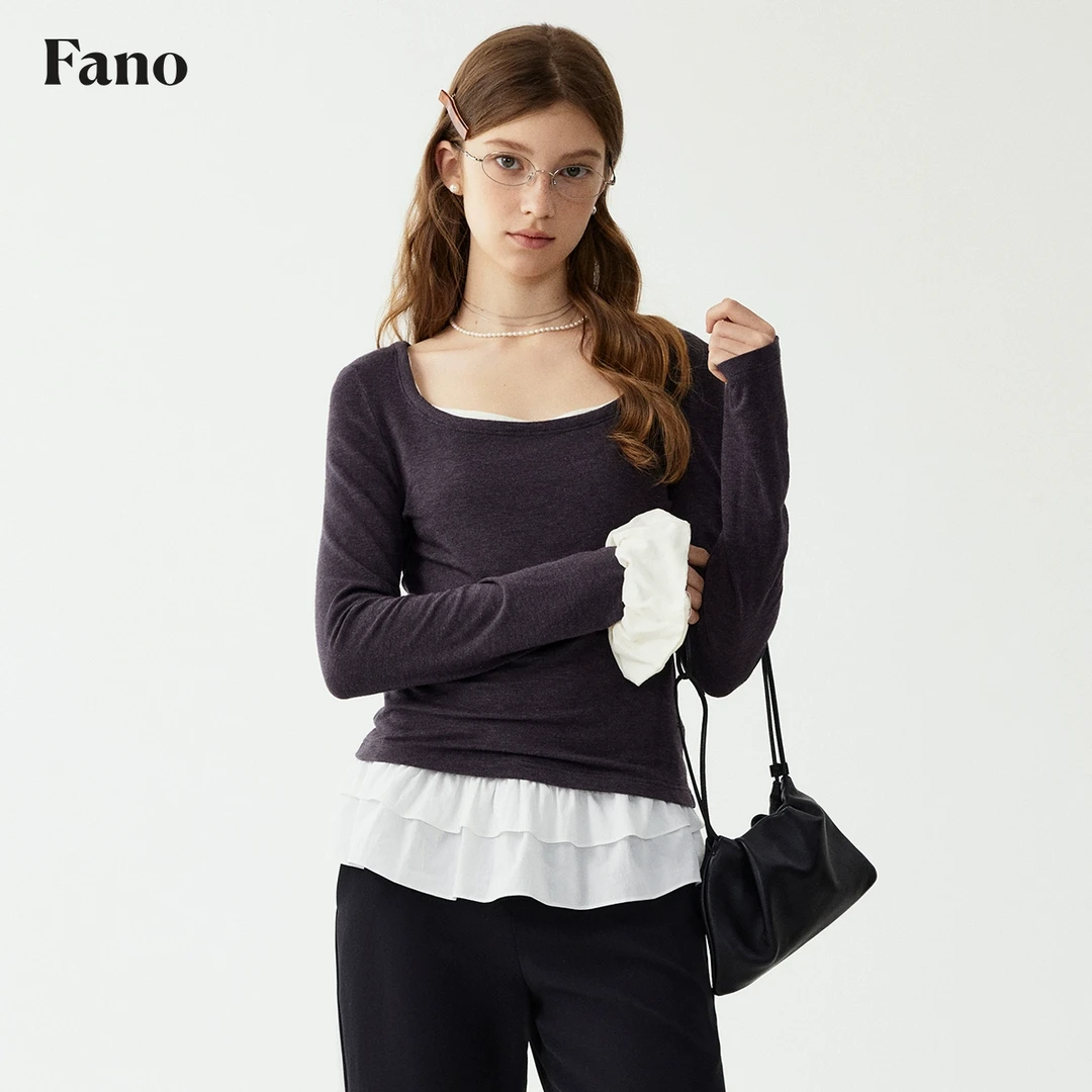 【直播】 “叠穿法则”慵懒休闲大U领长袖罩衫FC25S025